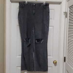 Boo Boo gray charcoal destroyed jeans womens 20